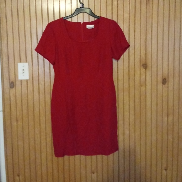 Red office dress - Picture 1 of 4